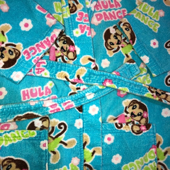 St Eve Girls Terry Swim Cover Up Monkey Hula 8/9 - Picture 2 of 3